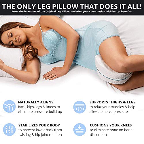 Contour Legacy Leg & Knee Foam Support Pillow - Soothing Pain Relief for Sciatica, Back, Hips, Knees, Joints - As Seen on TV Contour Legacy Leg & Knee Foam Support Pillow - Soothing Pain Relief for Sciatica, Back, Hips, Knees, Joints - As Seen on TV